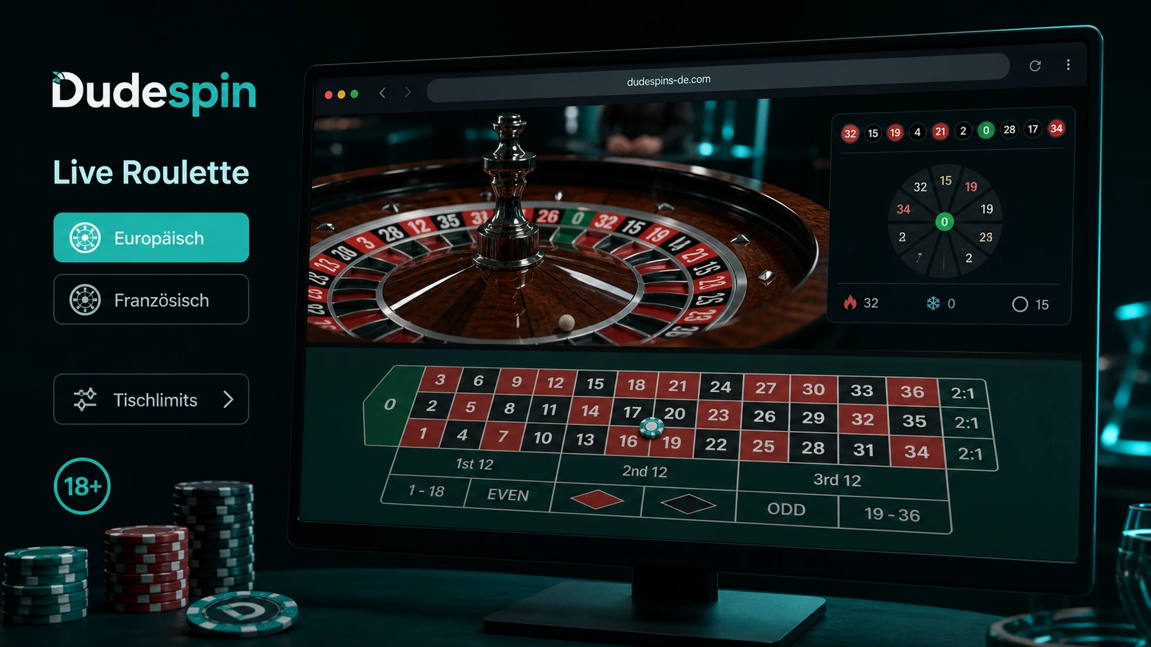 Dudespin Live Roulette