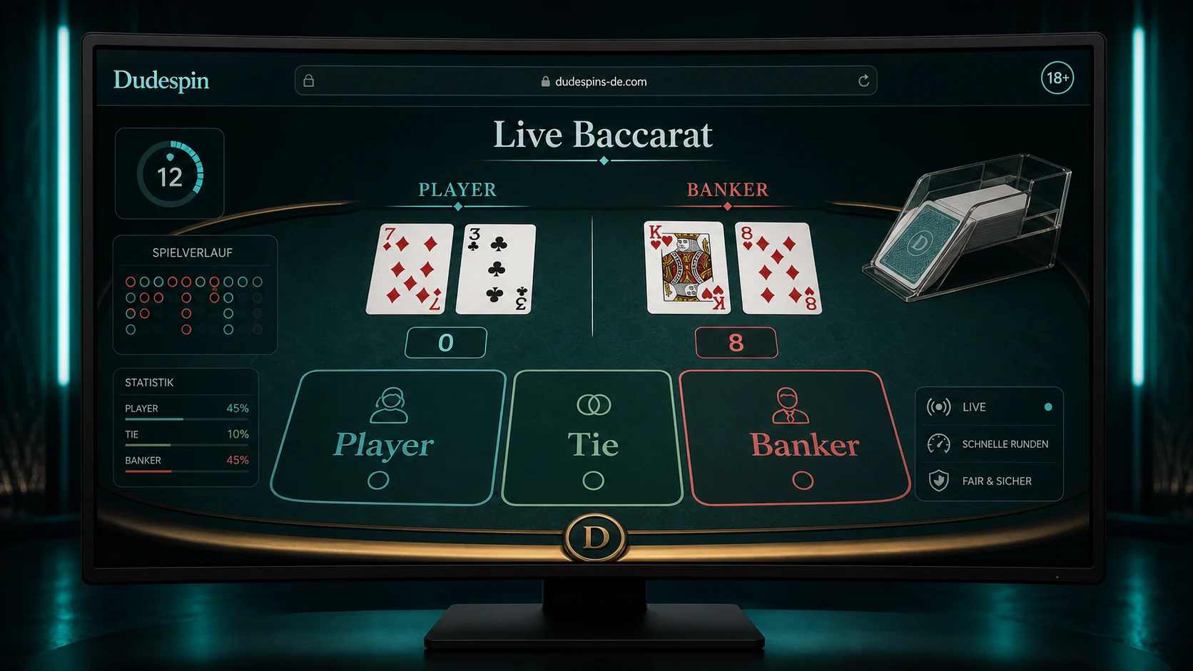 Dudespin Live Baccarat