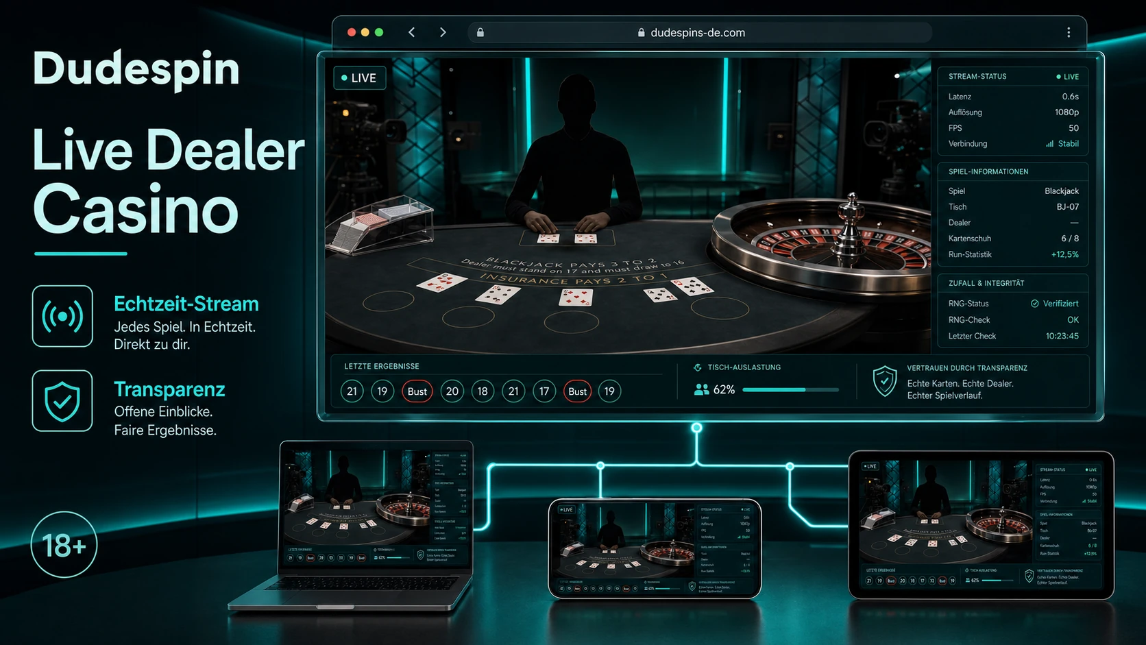 Was macht das Dudespin Live Casino besonders?